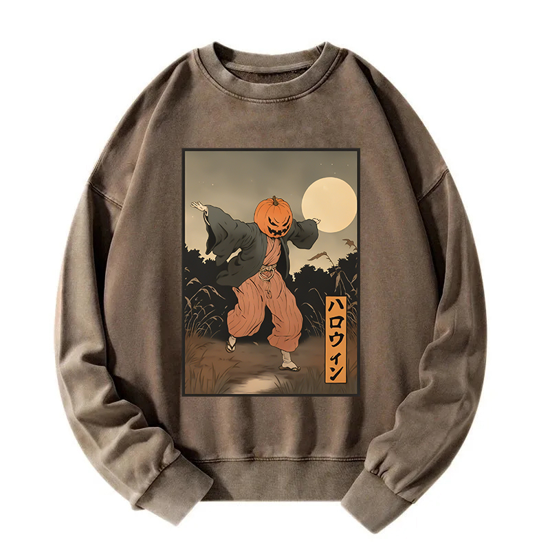 Japanese Pumpkin Monster Washed Sweatshirt