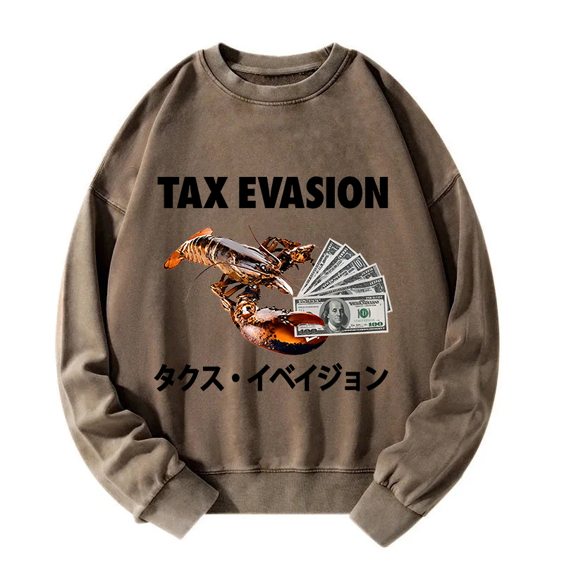 Tux Evasion Funny Washed Sweatshirt