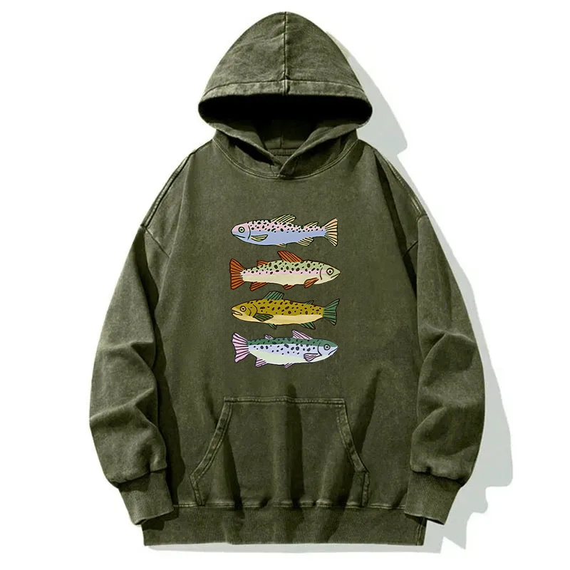 Unique Fish Washed Hoodie