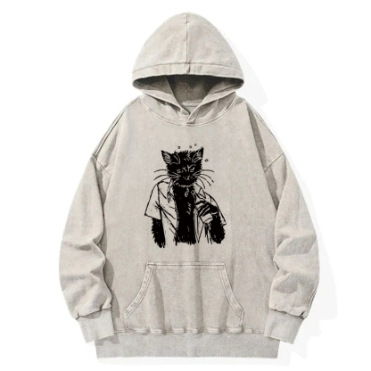 Cool Cat Washed Hoodie