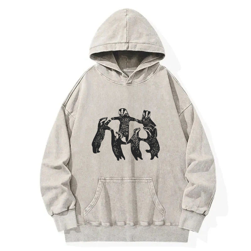 Raccoon Revelry Washed Hoodie