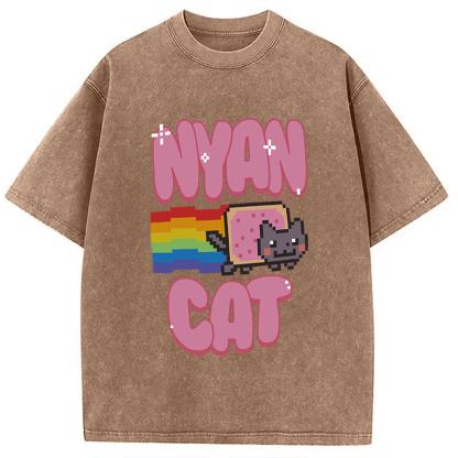 Nyan Cat Pride Washed T-Shirt