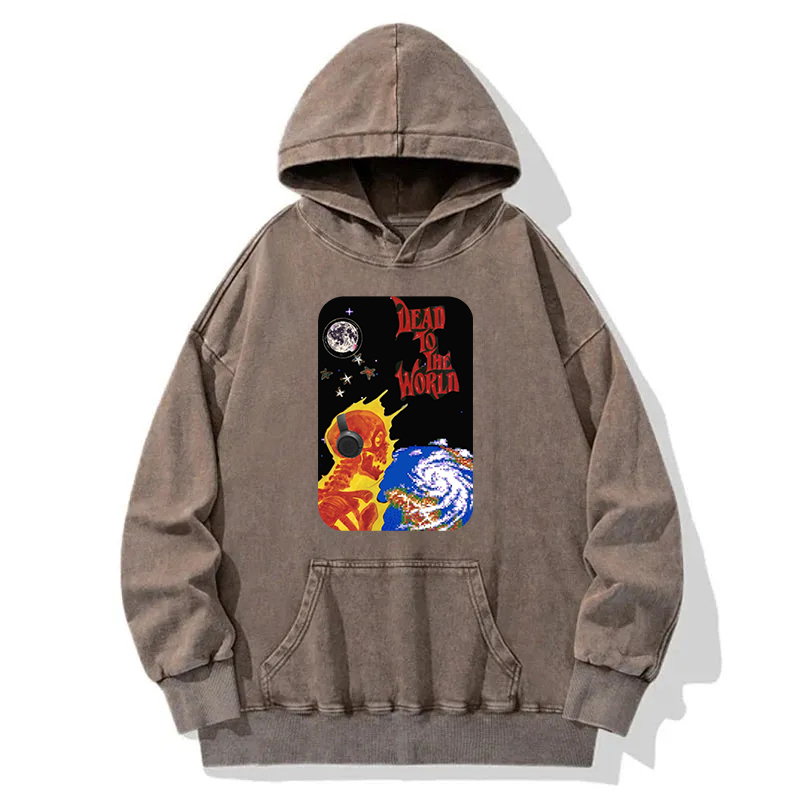Dead To The World Washed Hoodie