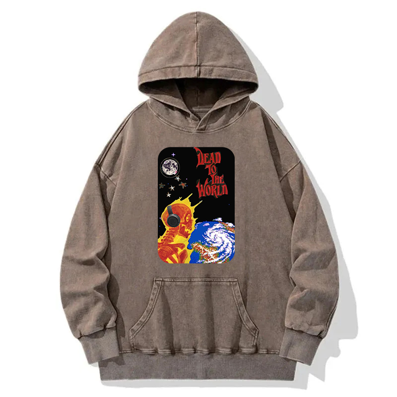 Dead To The World Washed Hoodie