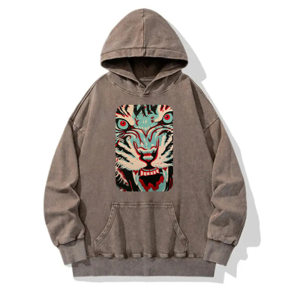 The Angry Tiger Washed Hoodie