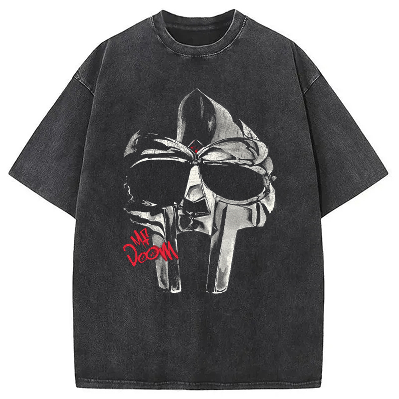 Mf DOOM Halftone Illustration Washed T-Shirt