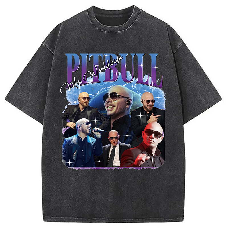 Pitbull Mr.Worlwide Retro Washed T-Shirt