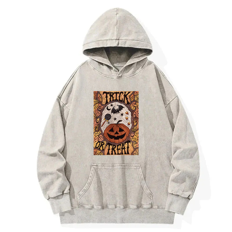 Trick Or Treat Washed Hoodie
