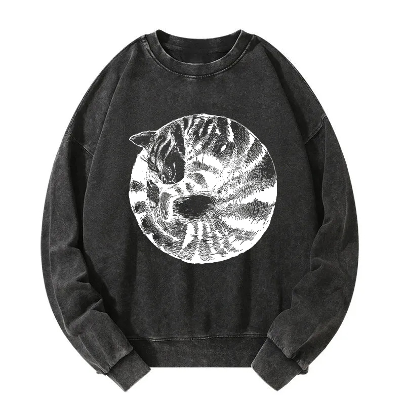 Cat's Circle Washed Sweatshirt