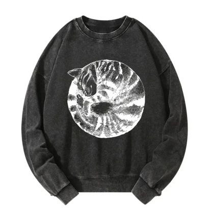 Cat's Circle Washed Sweatshirt