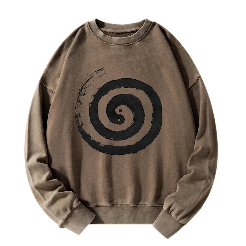 The Tai Chi Yin Yang Cycle of Life Washed Sweatshirt
