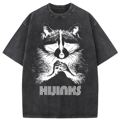 Raccoon Hijinks Washed T-Shirt
