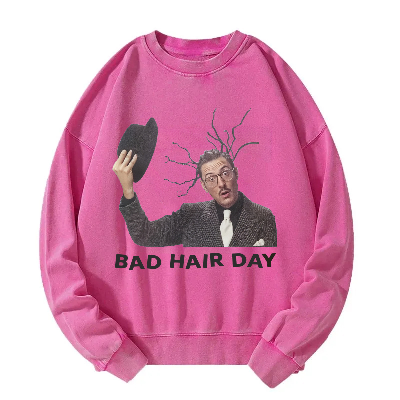 Bad Hair Day Washed Sweatshirt