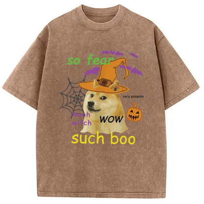 Halloween Doge Washed T-Shirt