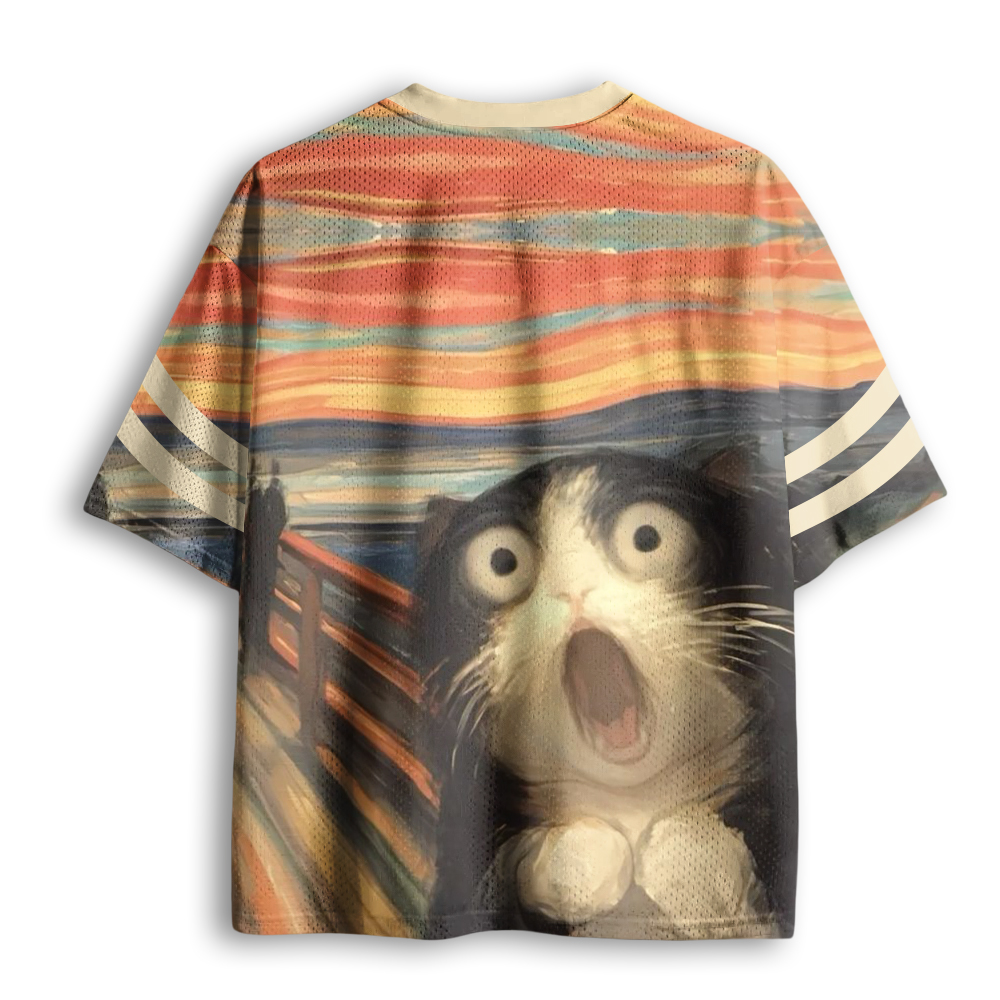 Baddiecat Screaming Cat Mesh Jersey