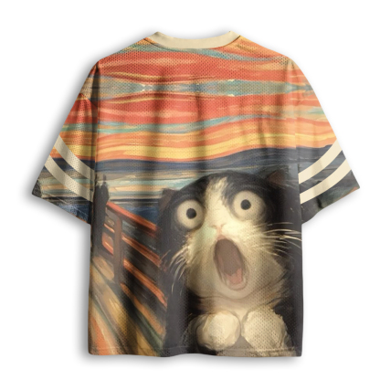 Baddiecat Screaming Cat Mesh Jersey