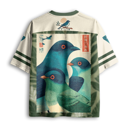 Baddiecat Seabird Illustration Mesh Jersey