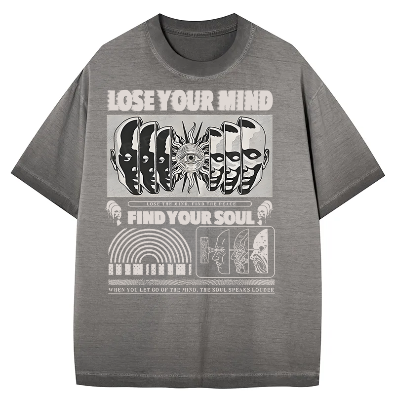 Lose Mind Find Soul Gradient Washed T-Shirt