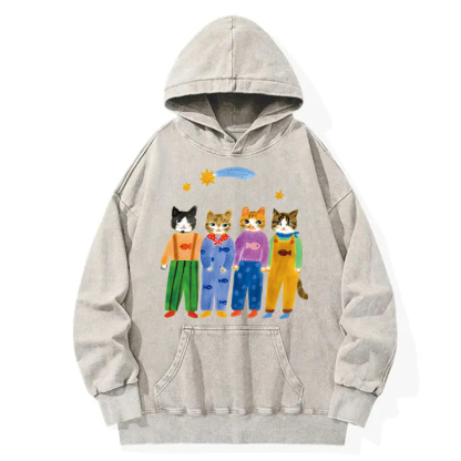 Childlike Cat Washed Hoodie