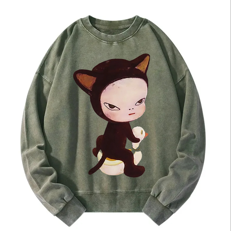 Yoshitomo Nara Washed Sweatshirt