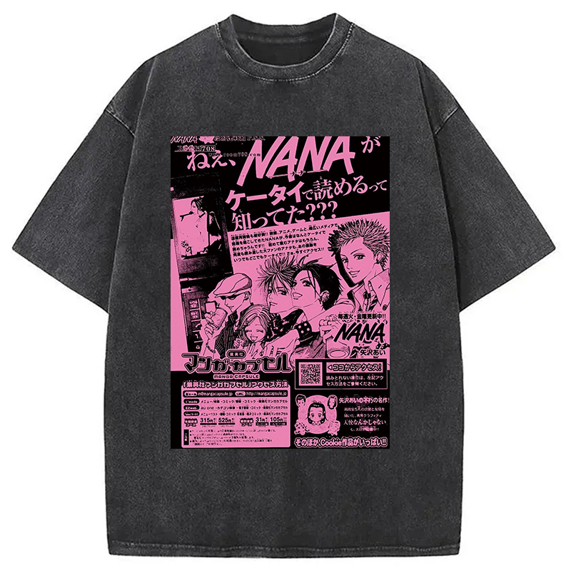 Nana Black Stone Washed T-Shirt