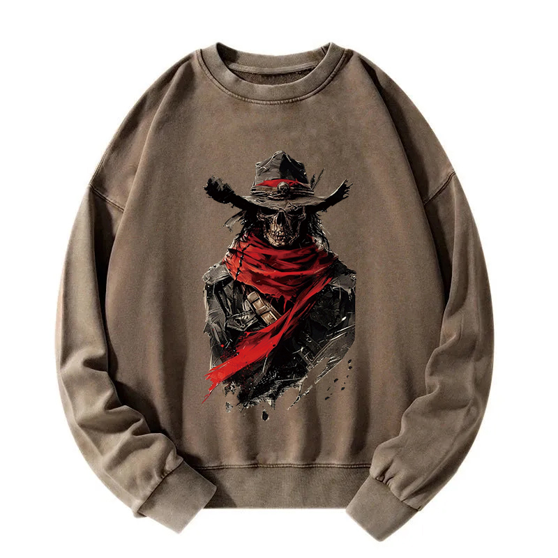 Samurai Skeleton Washed Sweatshirt
