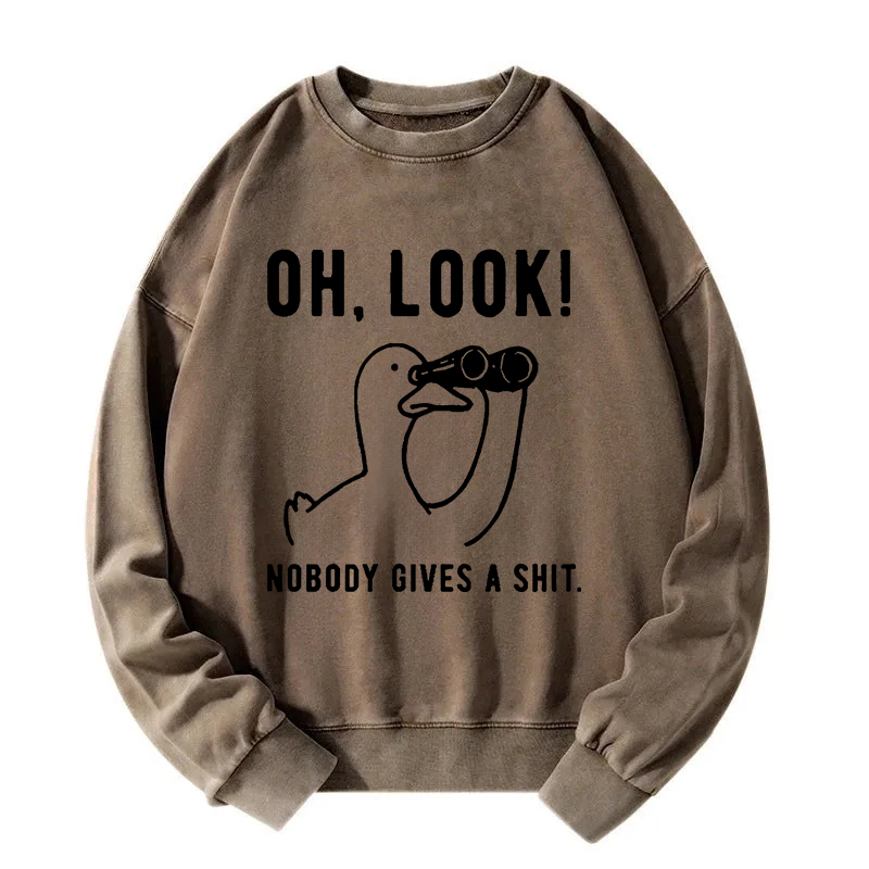 No One Cares About The Duck Washed Sweatshirt