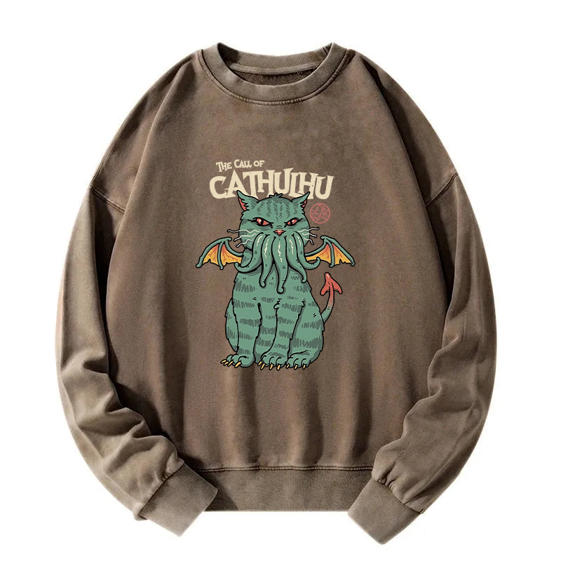 The Call Of Cathuluhu Washed Sweatshirt