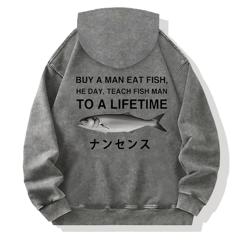 Funny To A Lifetime Back Washed Hoodie