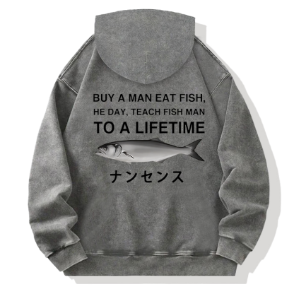 Funny To A Lifetime Back Washed Hoodie