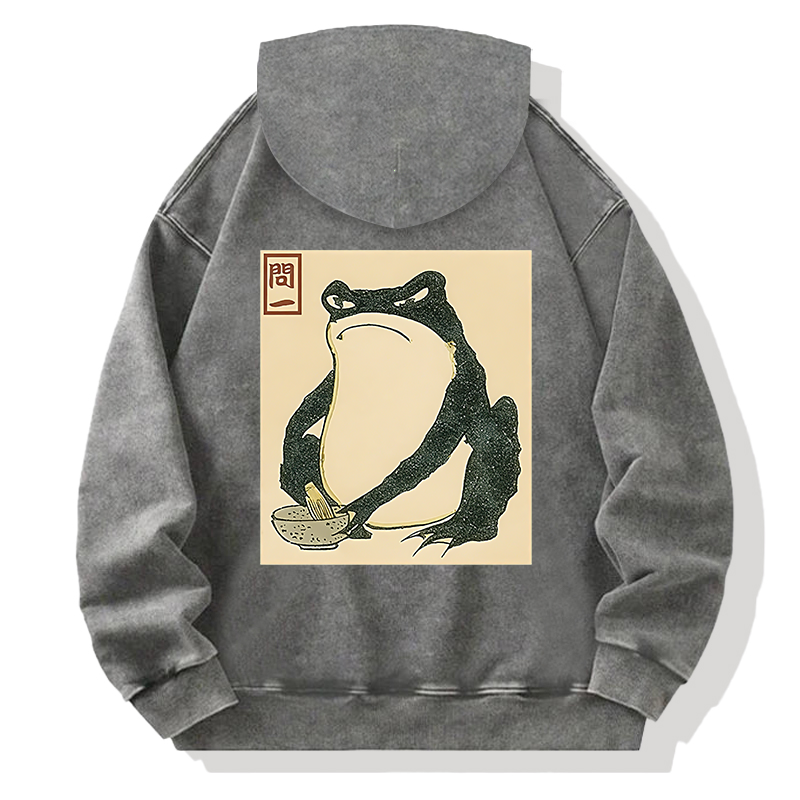 Matsumoto Hoji Japanese Frog Back Washed Hoodie
