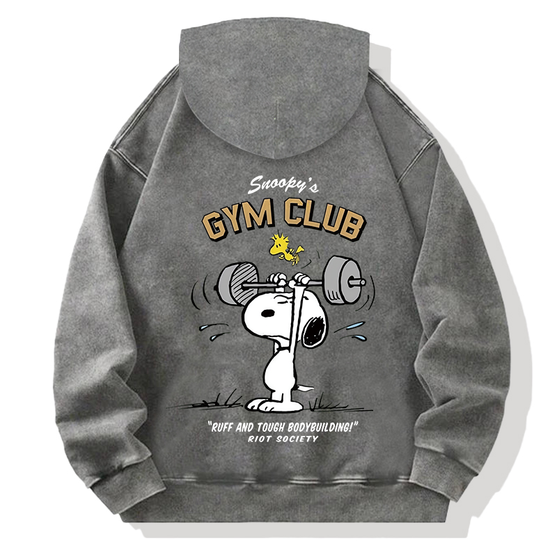 Gym Club Back Washed Hoodie