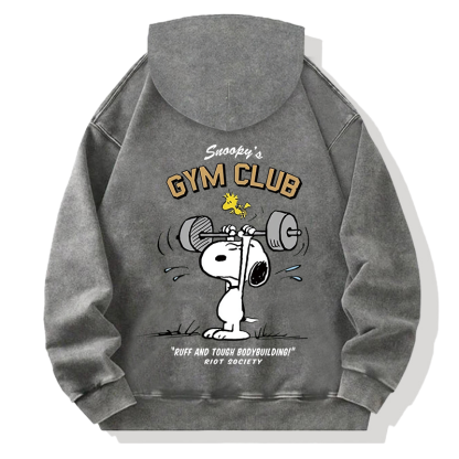 Gym Club Back Washed Hoodie