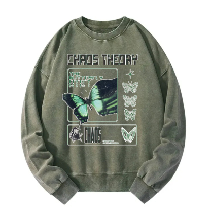Beautiful Butterfly Chaos Washed Sweatshirt