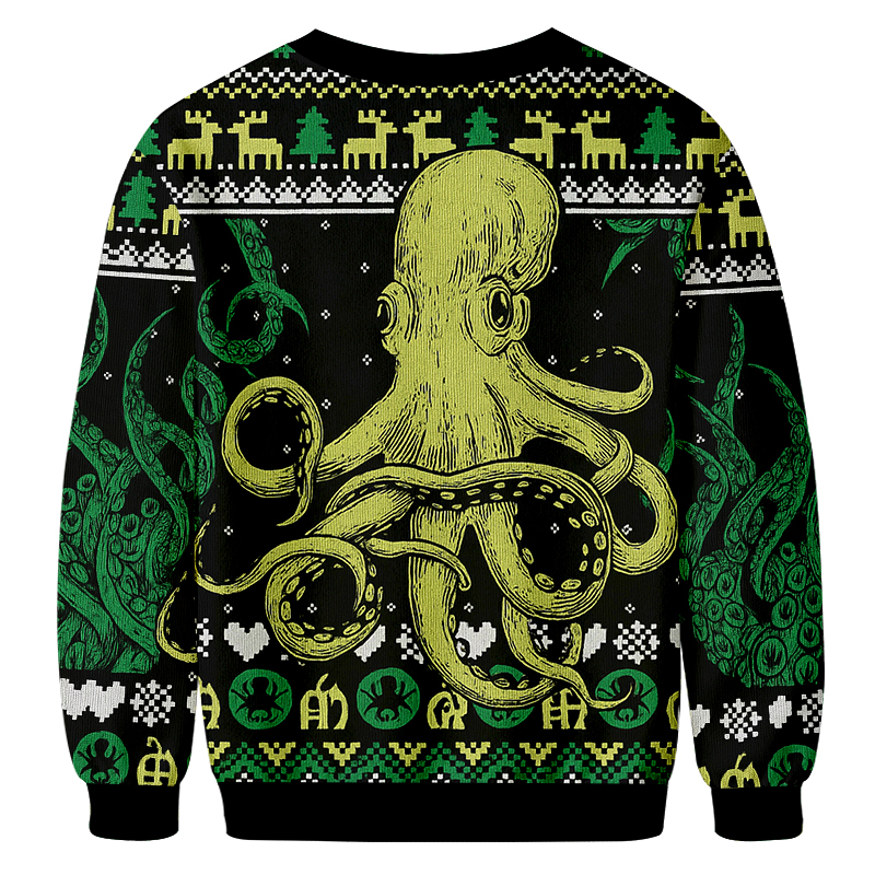 Octopus Kraken Cthulhu Christmas Ugly Sweatshirts