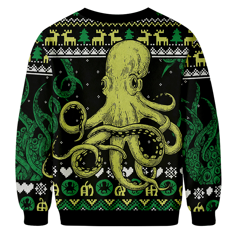 Octopus Kraken Cthulhu Christmas Ugly Sweatshirts