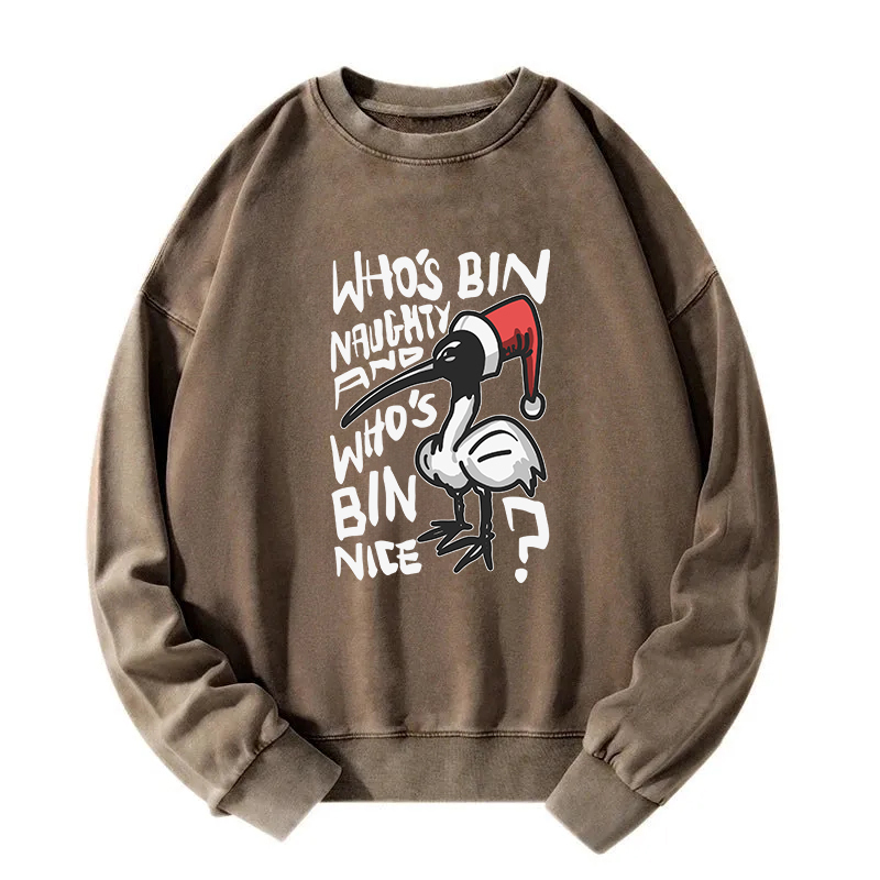 Christmas Bin Chicken Washed Sweatshirt