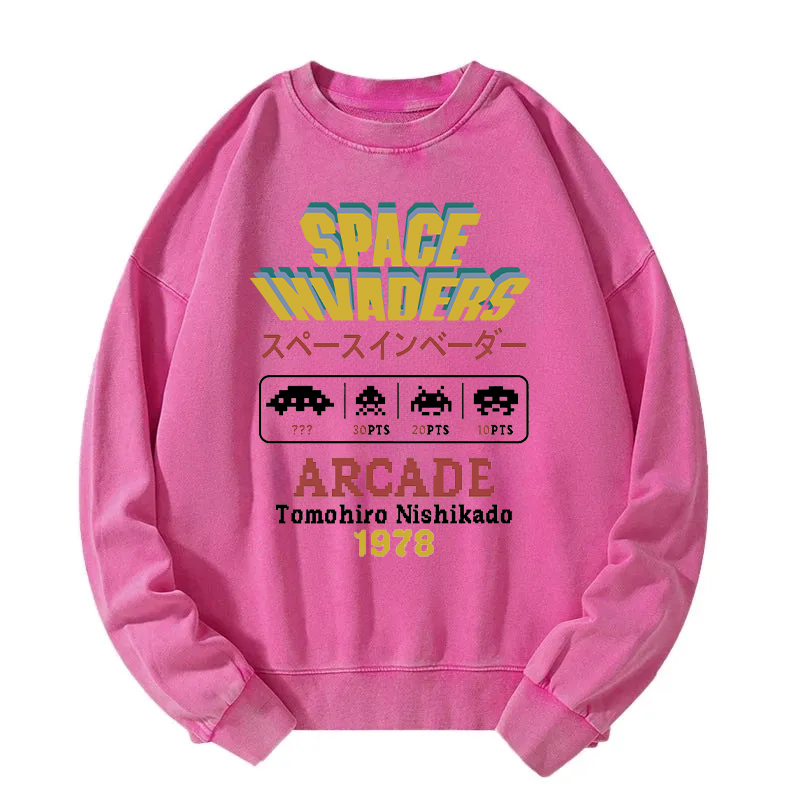 Space Invaders Washed Sweatshirt