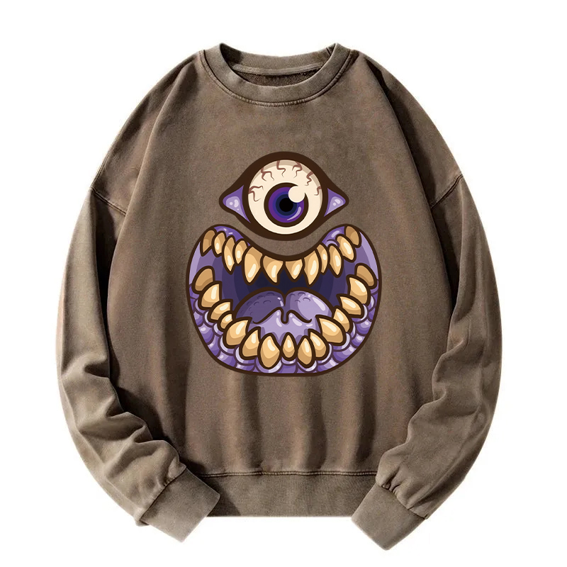 One-Eyed People Eater Washed Sweatshirt