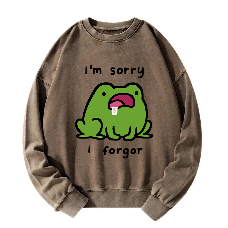Dementia Frog Washed Sweatshirt