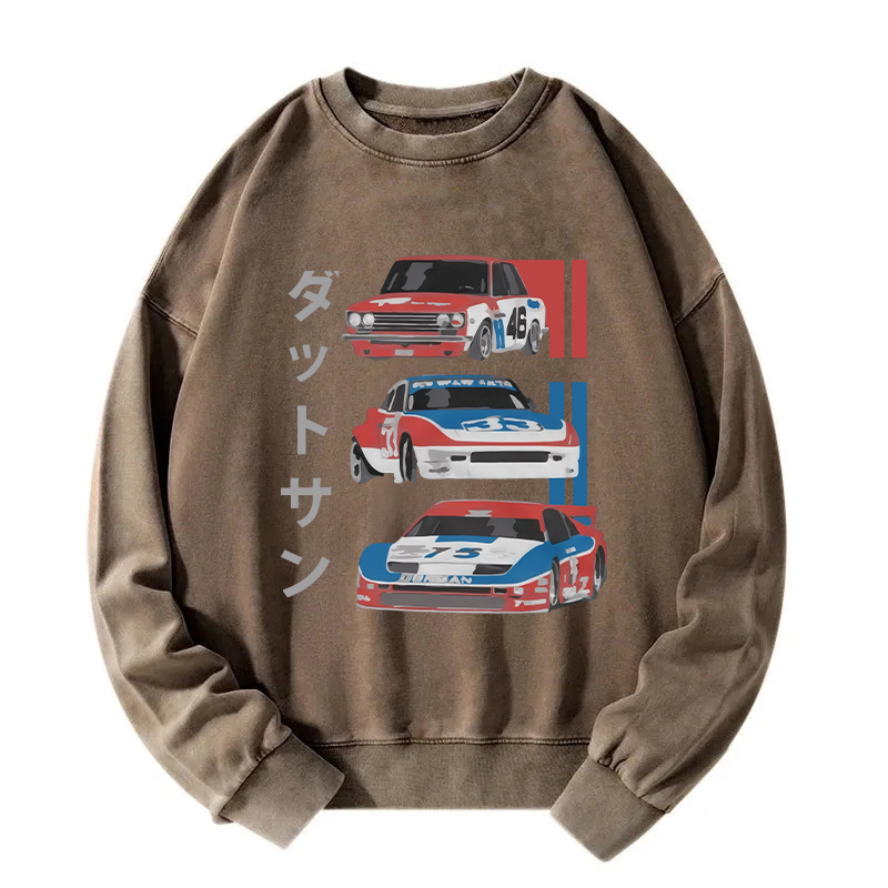 Datsun Japanese Racing Generations Washed Sweatshirt