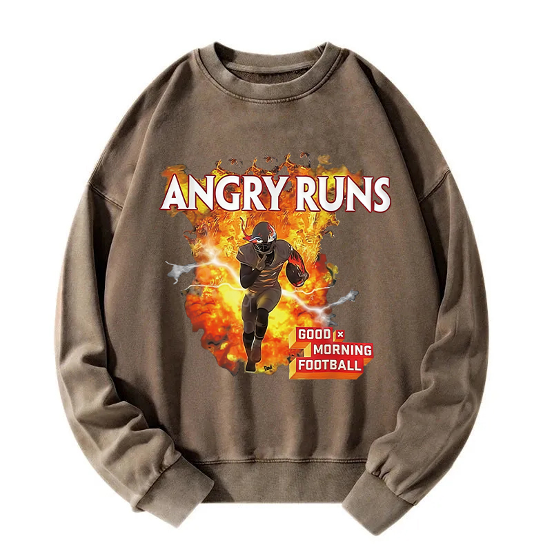 Angry Runs Active Washed Sweatshirt