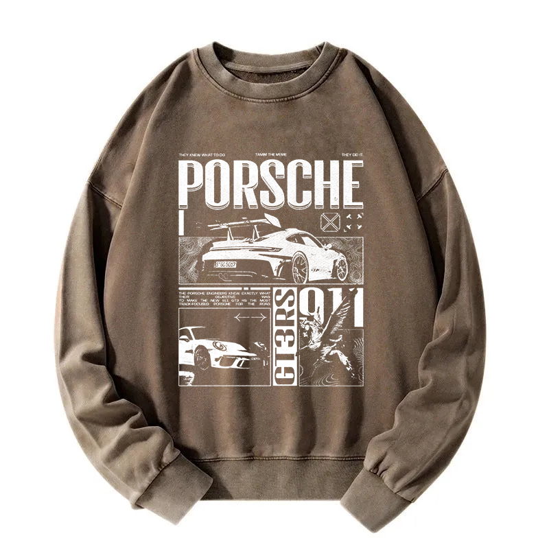 Vintage Racing Auto GT Retro Washed Sweatshirt