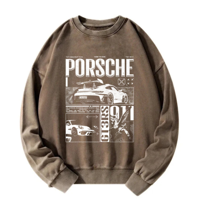 Vintage Racing Auto GT Retro Washed Sweatshirt