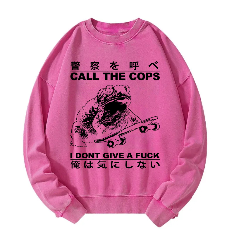 I Don't Care Washed Sweatshirt