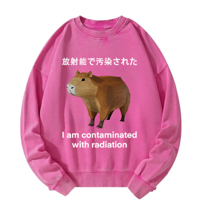 Capybara Contaminated By Radiation Washed Sweatshirt
