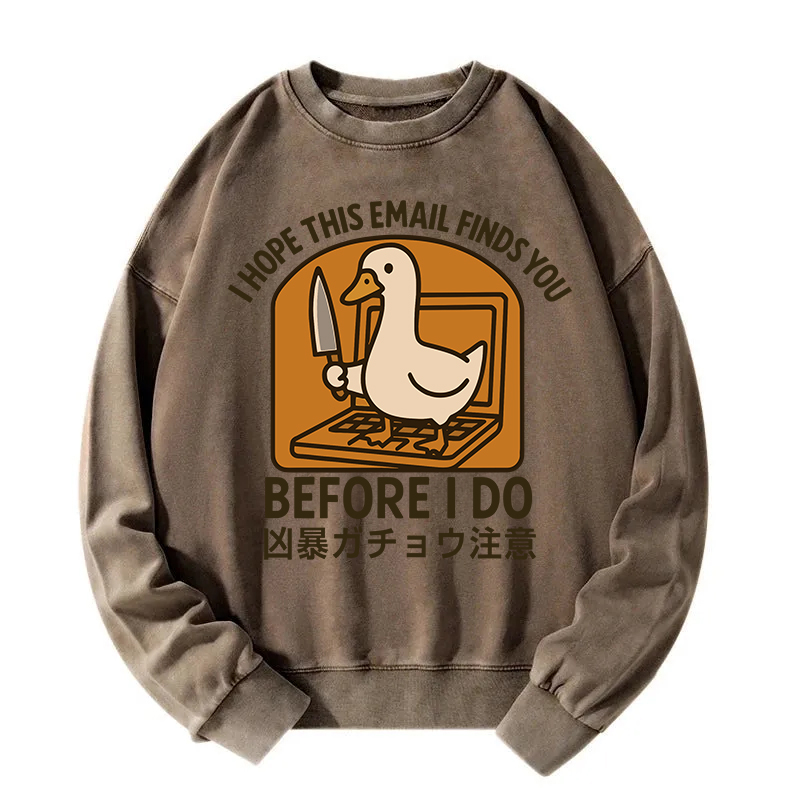 Goose With A Knife Washed Sweatshirt