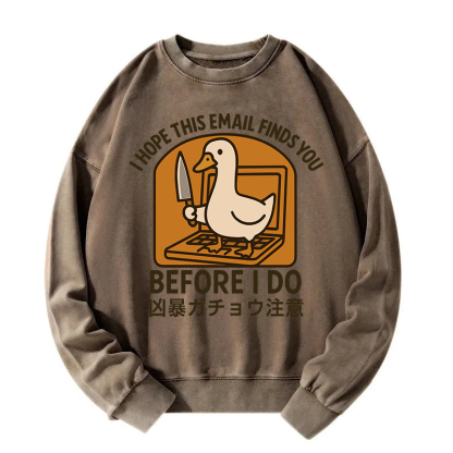 Goose With A Knife Washed Sweatshirt