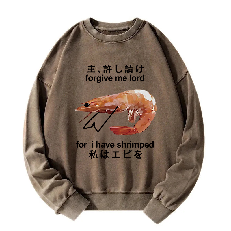 Retreating Shrimp Washed Sweatshirt