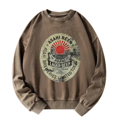 ASAHI BEER Japanese Washed Sweatshirt